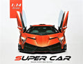 RC Super Car Lamborghini Veneno 3688-K12A Remote Control 1:14 Scale Rechargeable Orange Sports Car with Opening Doors - Al-Raheem Imports