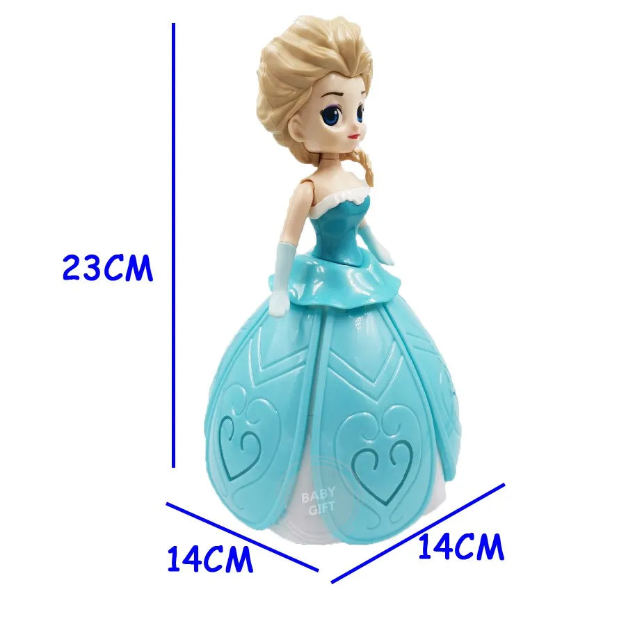 Ice Princess Electric Dancing Doll with Wings Action Figure Light and Music Toy