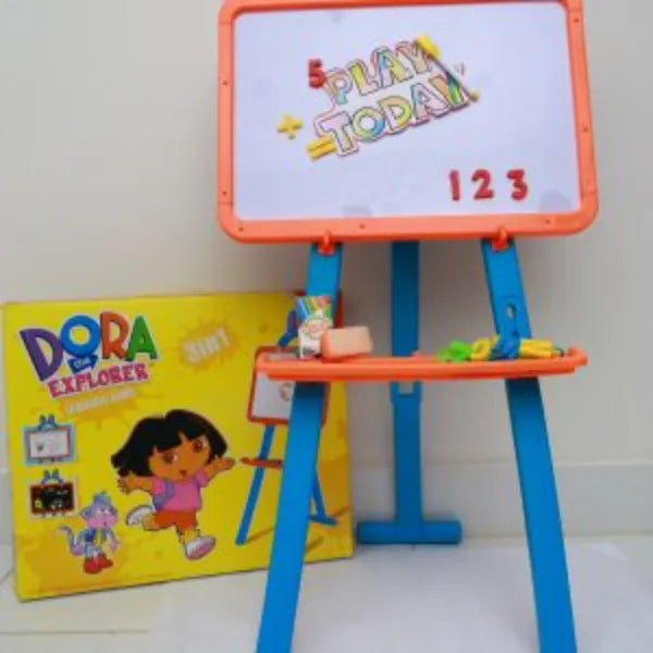 Dora The Explorer 3-in-1 Learning Easel with Chalkboard and Magnetic Whiteboard