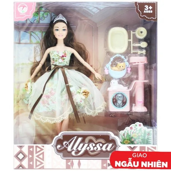 Alyssa Doll with Long Silky Hair and Accessories Toy Set for Girls 3+