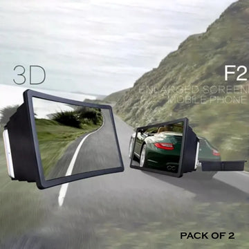 Pack of 2 Portable 3D Video Enlarge Smartphone Screen Magnifiers 8.2 Inch