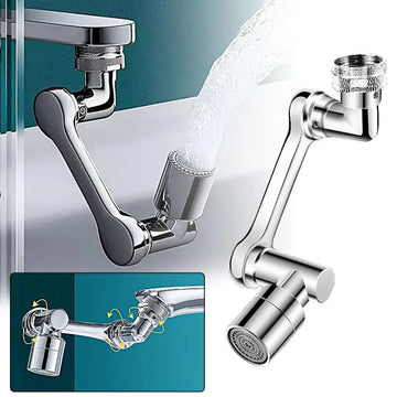 Universal 1080 Degree Rotation Faucet Extender with Anti Splash Filter and Dual Mode Water Flow for Kitchen Sink and Bathroom Tap
