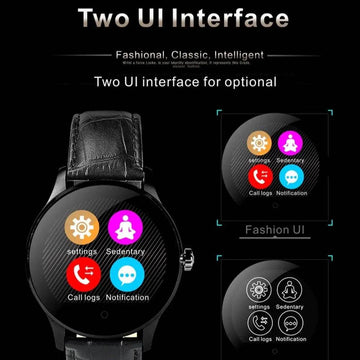 K88H 1.22 Inch IPS Round Screen Smart Bluetooth Heart Rate Monitor and Pedometer Men Watch - Al-Raheem Imports