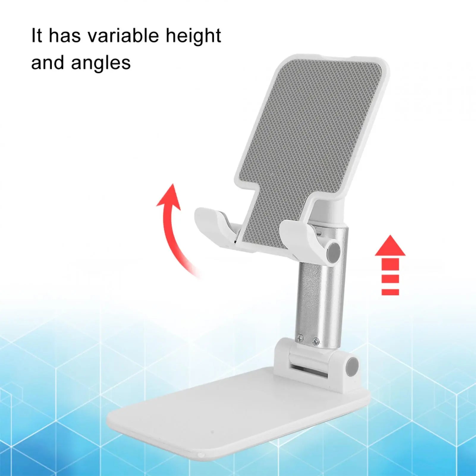 Portable Desktop Folding Mobile Phone Stand Adjustable Aluminum Alloy Desk Mount Holder for Smartphones and Tablets
