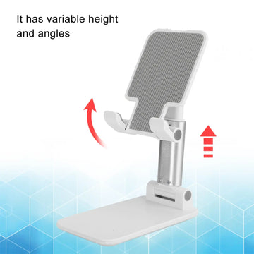 Portable Desktop Folding Mobile Phone Stand Adjustable Aluminum Alloy Desk Mount Holder for Smartphones and Tablets