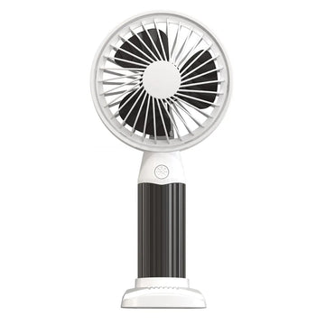 Audionic Airwaves 2 Portable Rechargeable Fan with Mobile Stand White 1200mAh