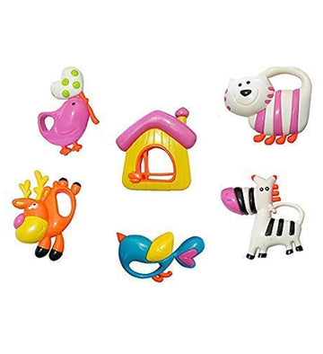 Munchkin Land Loving Hut Baby Rattle Set 6 Pcs Multicolor Educational Toy