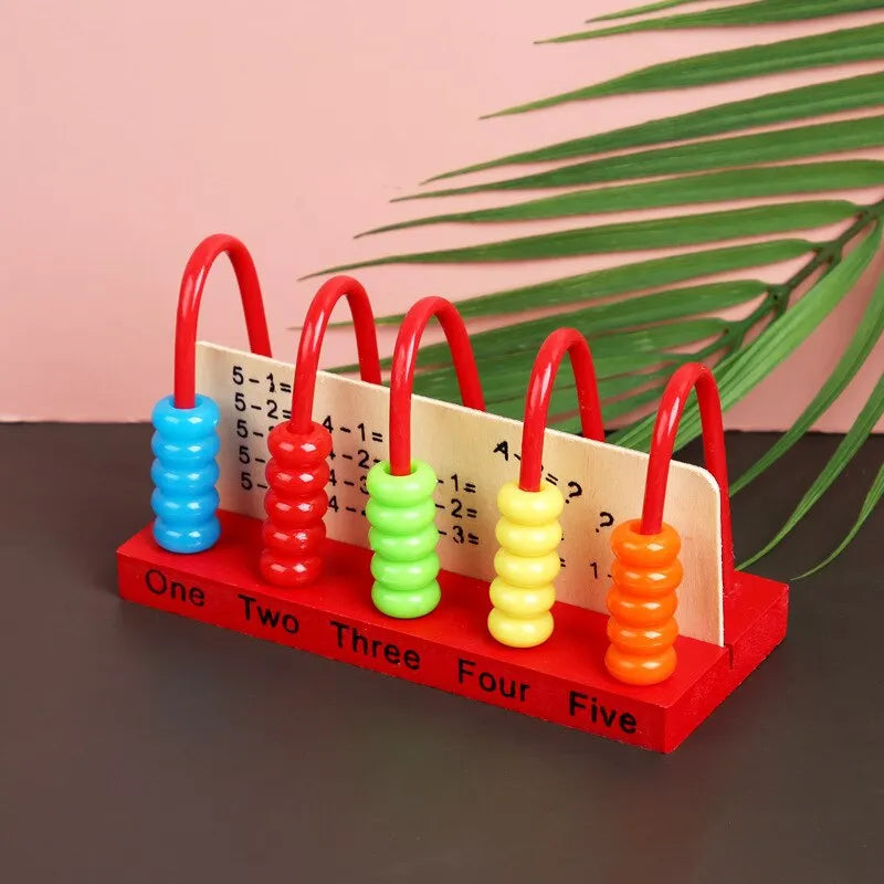 Eco-Friendly Wooden 5 Gear Learning Abacus Count Frame for Kids