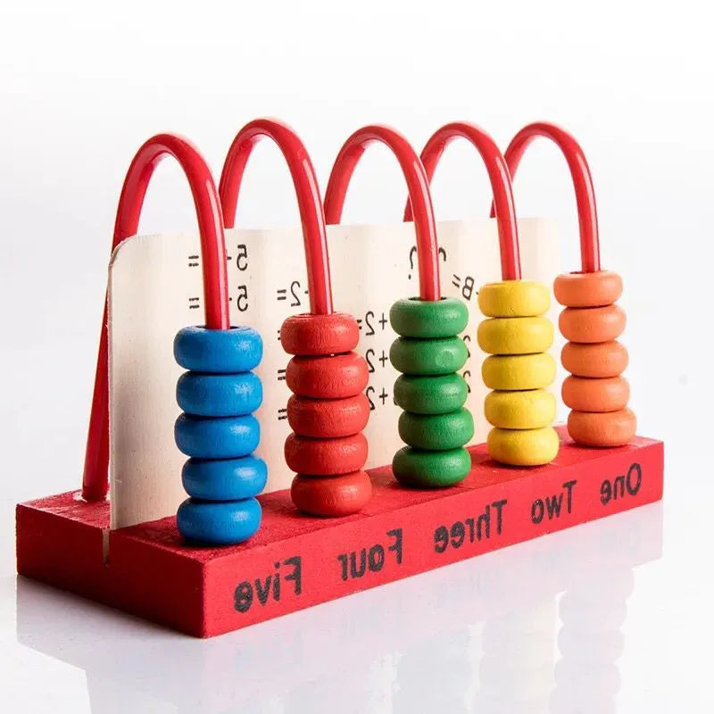 Eco-Friendly Wooden 5 Gear Learning Abacus Count Frame for Kids
