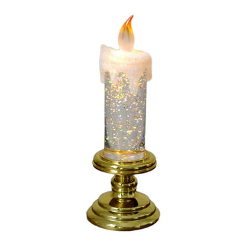 Color Changing LED Flameless Votive Candle with Glitter Creative Water Effect Lamp