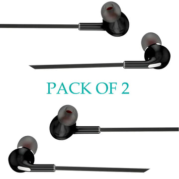 Pack of 2 SOVO SH33 Pilot High Fidelity Stereo Handsfree with Microphone Noise Reduction Comfort Fit Earphones