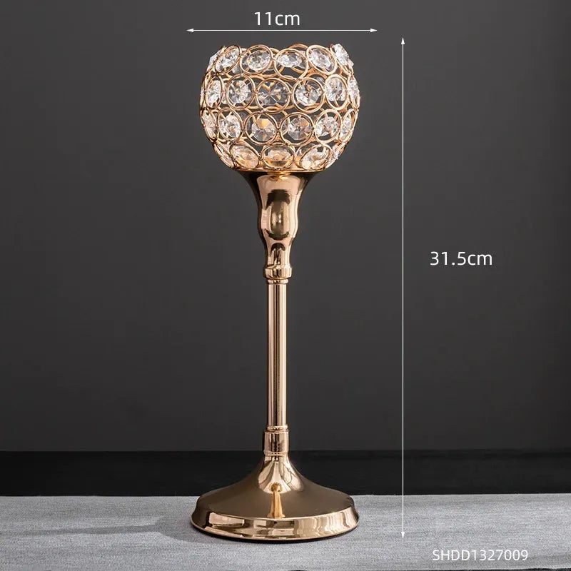 3Pcs Modern Glass Candle Holder Set for Wedding and Home Decor