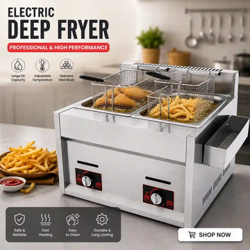 12 Liter Double Tank Gas Deep Fryer Perfect for Commercial Use Heavy Duty Quality