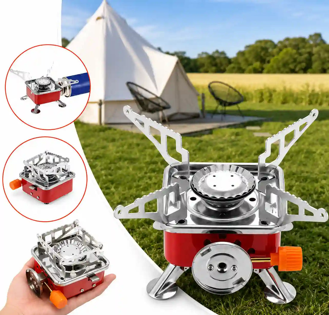 K-202 Compact & High-Quality Mini Portable Foldable Card Type Stove For Outdoor Camping