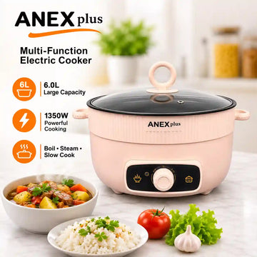 ANEX Plus 6.0L Multi Function Electric Cooker 1350W Power