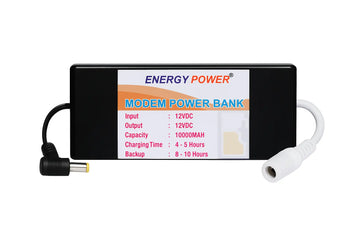 12V WiFi Router UPS Power Bank 10000mAh Battery Backup with Automatic Switch and Charging Adapter