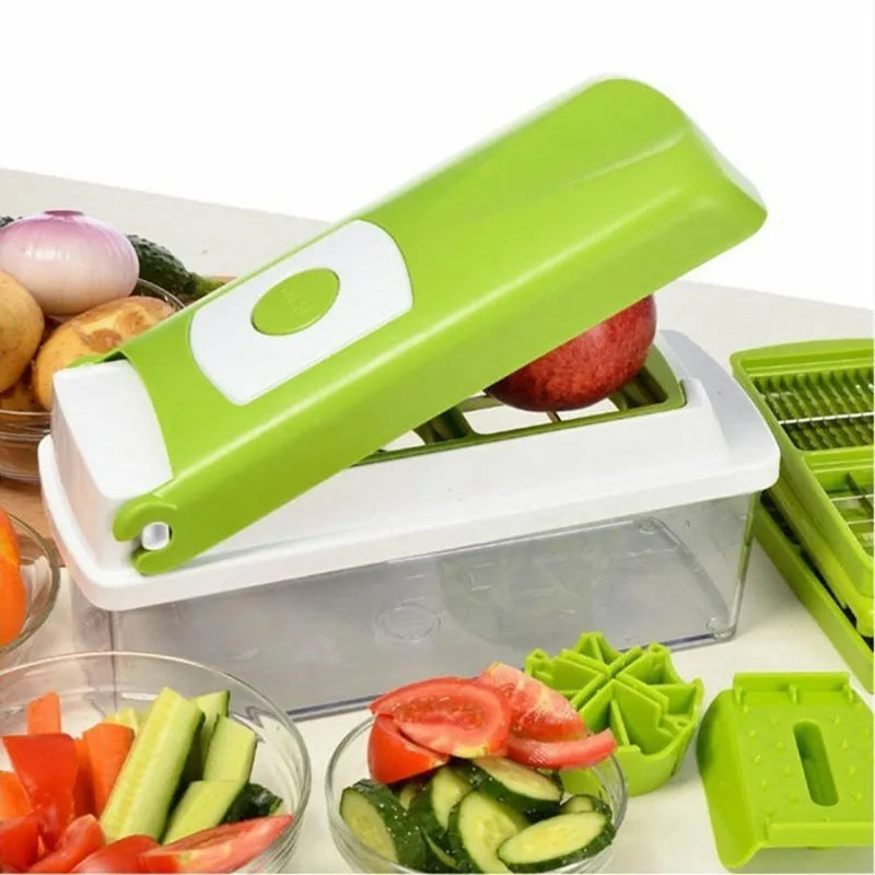 12-Piece Nicer Dicer Plus Multi-Function Vegetable Fruit Dicer and Food Slicer Set