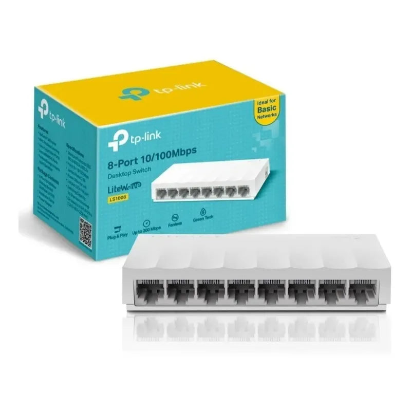 TP-Link LS1008 8-Port 10/100Mbps Desktop Network Switch