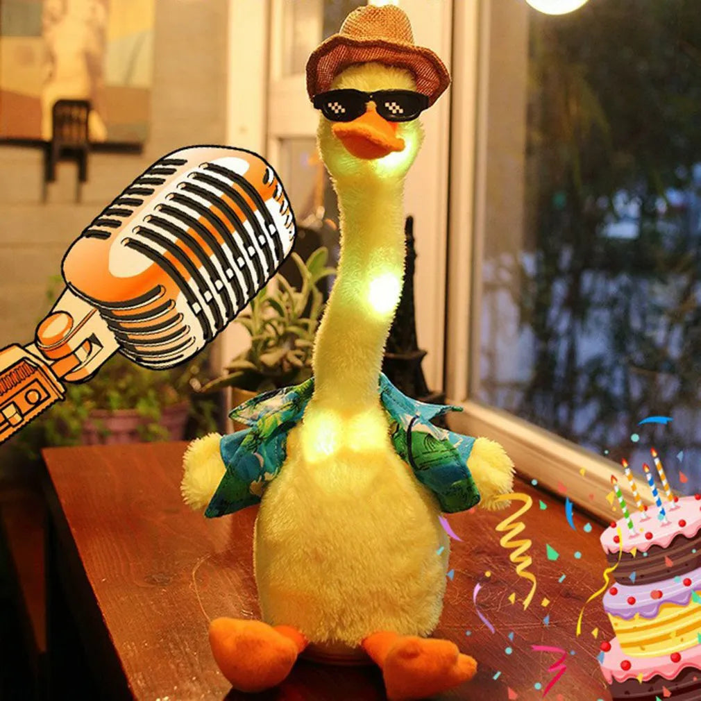 Rechargeable Dancing Duck Electric Plush Toy with Singing and Interactive Features