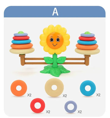 Sunflower Balance Math Montessori Educational Toy for Kids 3+