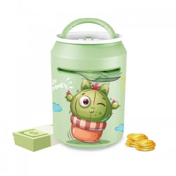 Intelligent Fingerprint ATM Unlock Bank Cartoon Password Coin Saving Smart Music Box