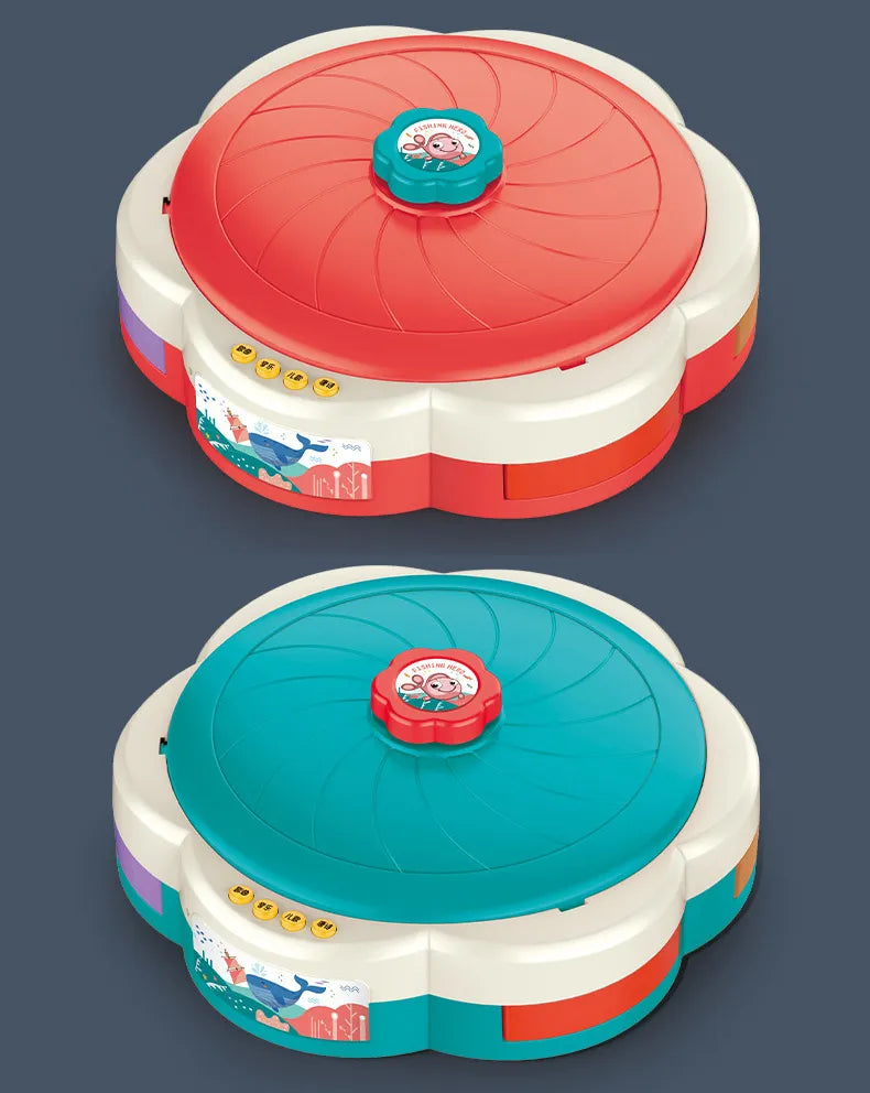 3-in-1 Hero Magnetic Fishing Game Electric Rotating Musical Board with Lights for Kids