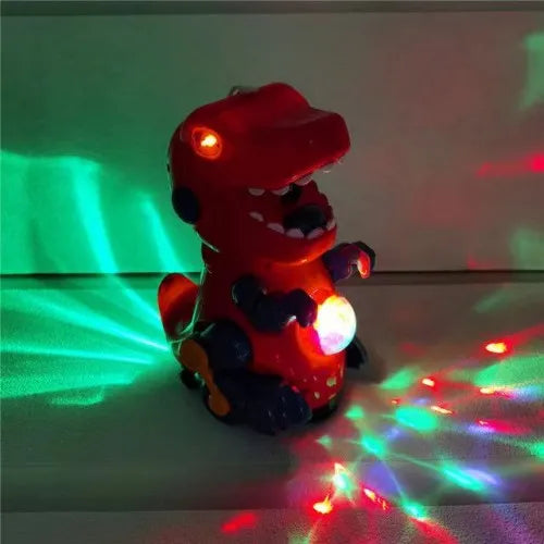 Dinosaur Cartoon Shape Automatic Bubble Machine with Lights and Music for Kids