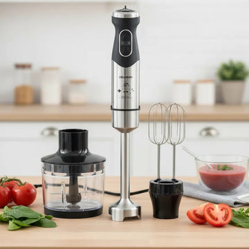 Deuron DN 1109 3 in 1 Hand Blender with Chopper Whisk and Measuring Beaker 700 Watt Electric Hand Blender