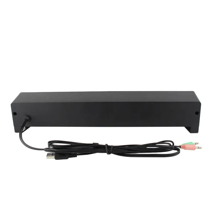 Kisonli X2 Oblong Multimedia USB 2.0 Speaker with Blue Light Black