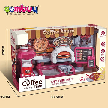 Kids Coffee Shop Role Play Set Pretend Coffee Maker Toy for Girls 3+