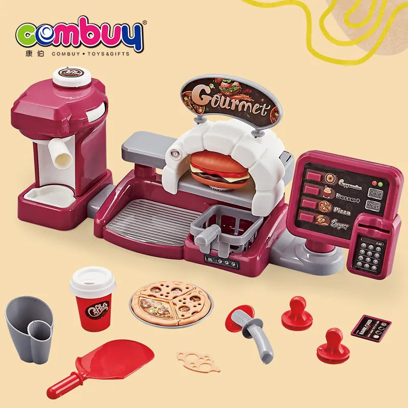 Kids Coffee Shop Role Play Set Pretend Coffee Maker Toy for Girls 3+