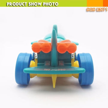 Toykart Cartoon Shark Raid Battery Operated Dancing Car with 360° Rotation, Lights & Music