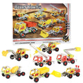 7 In 1 Alloy Blocks Construction Vehicle Engineering Car Model Building Blocks Set For Kids - Al-Raheem Imports