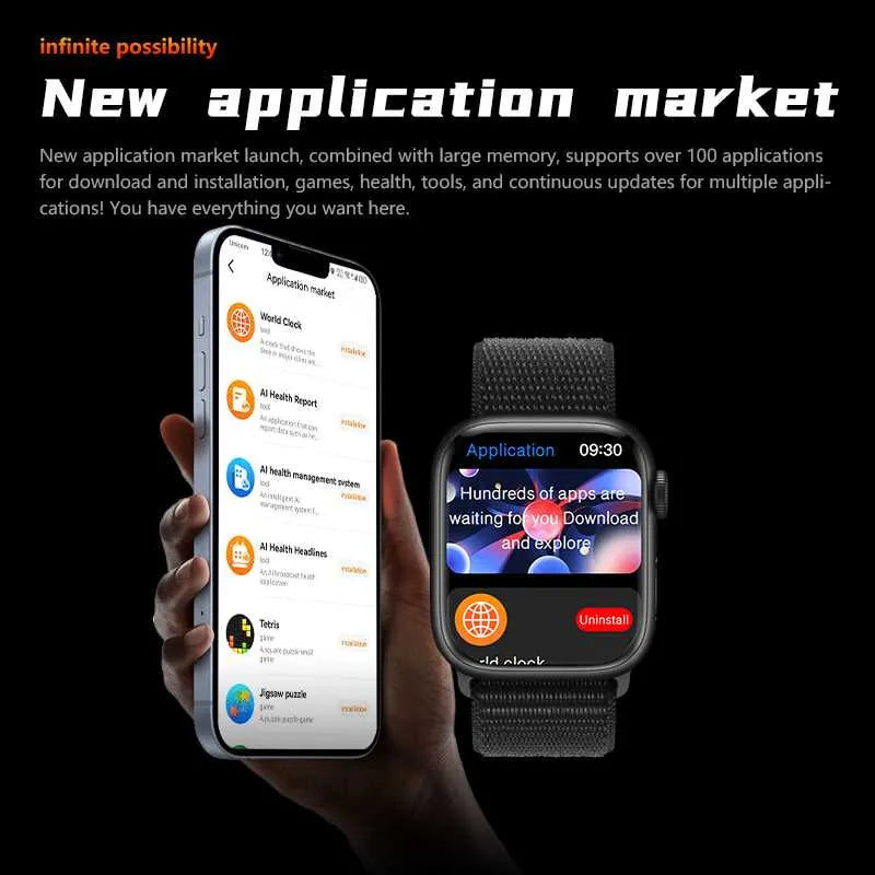AMOLED 2.5D Curved Display HW69 Pro Max Smart Watch with AI-Powered Customization and Gesture Control