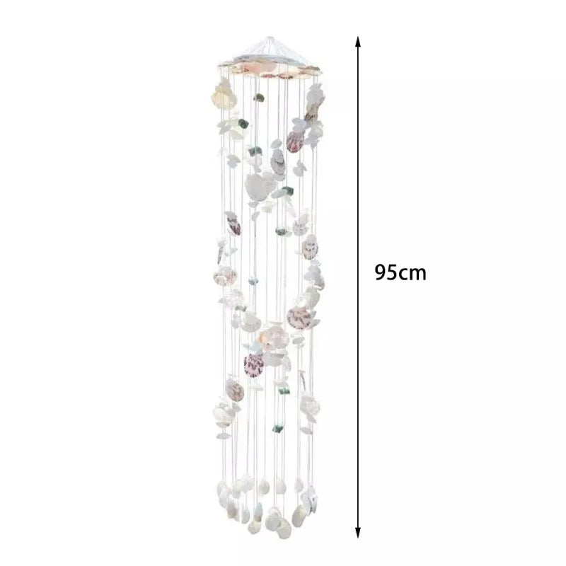 Japanese Style Shell Wind Chimes Mediterranean Hanging Ornaments for Home and Garden Decor