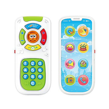Baby Musical TV Remote and Smart Phone Toy with Lights and Sounds