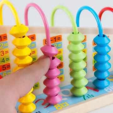 Traditional 10 Bead Wooden Abacus Classic Math Learning Toy for Kids