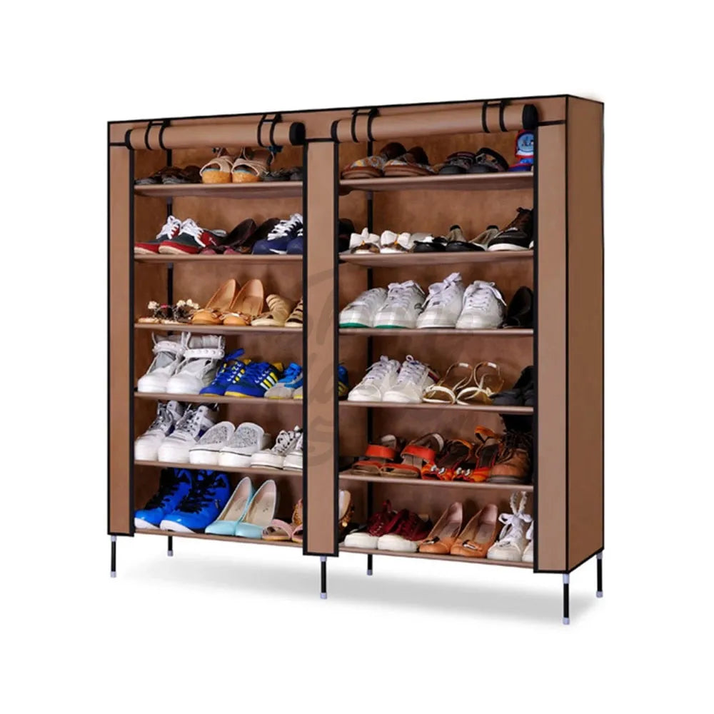 HCX Collapsible Double Dustproof Dampproof Shoe Wardrobe Storage Organizer