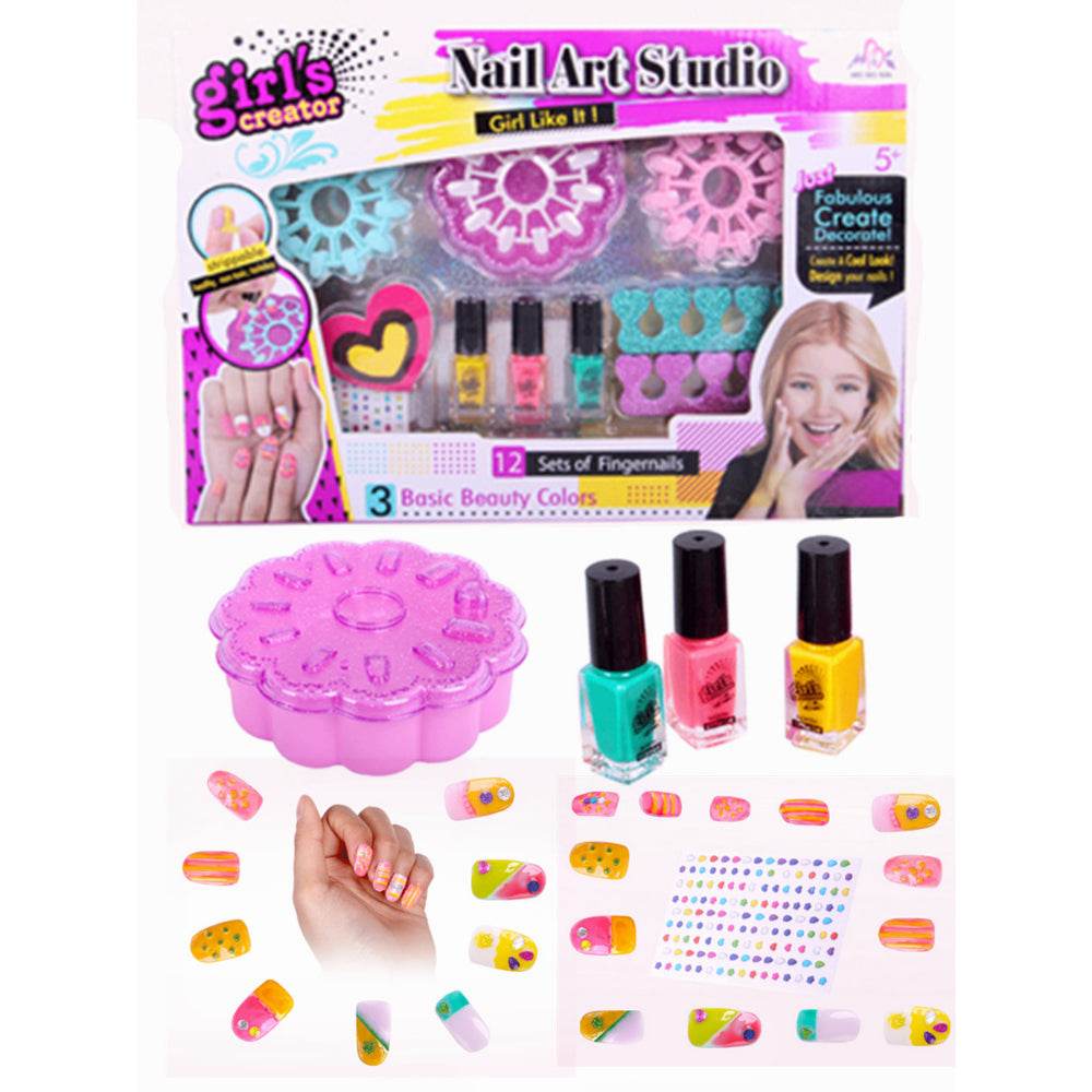Nail Art Studio Girl's Fabulous Sparkling Nail Set for Creative Fashion Fun - Al-Raheem Imports