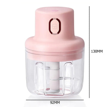 250ML Mini Electric Garlic Chopper USB Rechargeable Vegetable Crusher Food Processor Blender