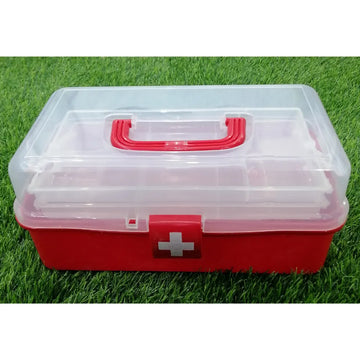 3 Layer Large Capacity Plastic Medicine Chest First Aid Kit for Home Use