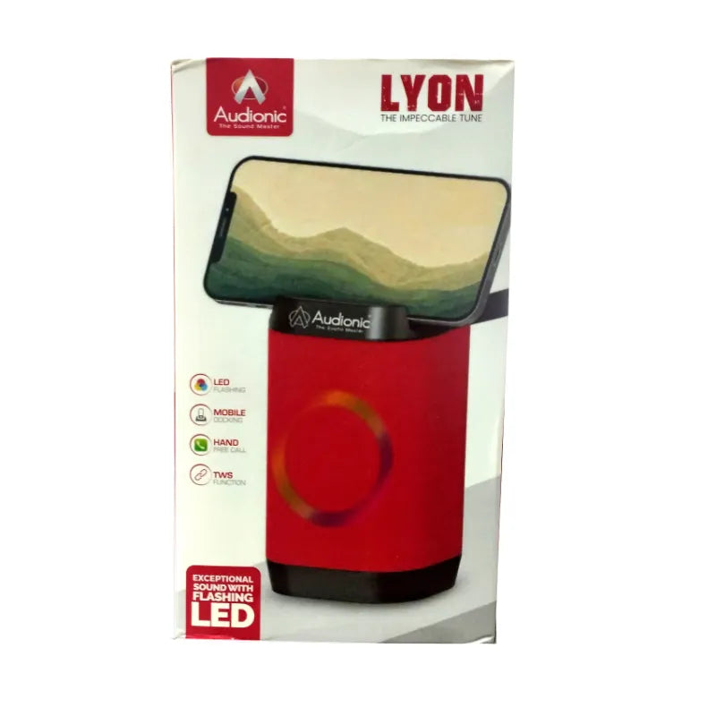 LYON Portable Mobile Speaker with Flashing LED 3W Bluetooth 5.1 USB TF Card Support Navy Blue Red