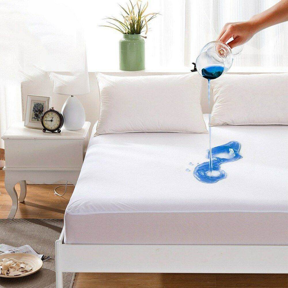 King Size Waterproof Mattress Cover Cotton Fitted Sheet Protector Bedsheet - Al-Raheem Imports