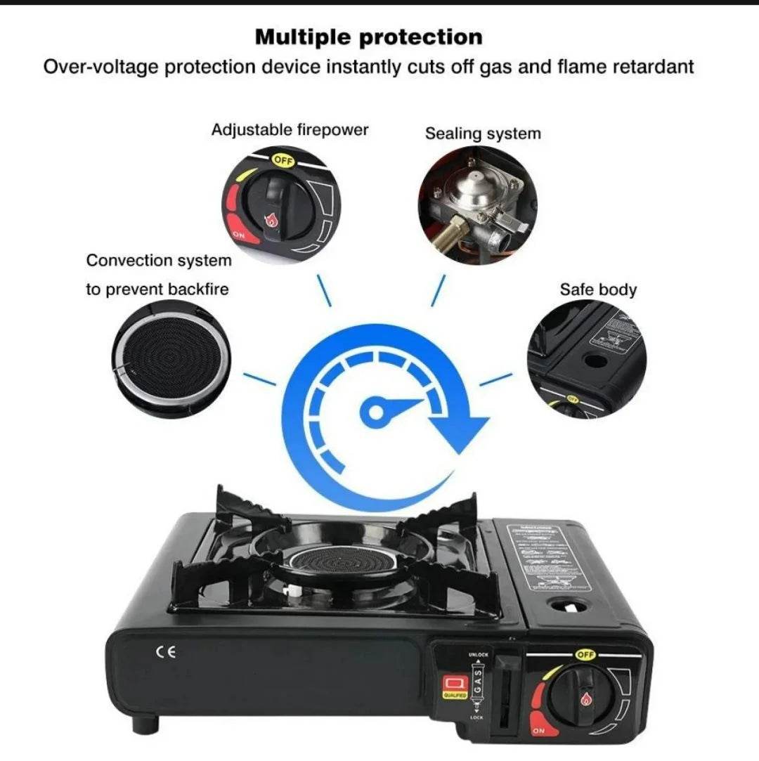 Infrared gas stove household portable gas stove hotel cassette stove outdoor camping - Al-Raheem Imports
