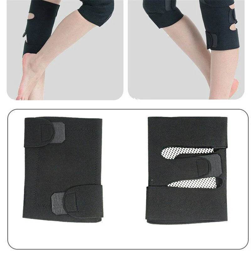 2 Pcs Health Care Magnetic Therapy Self Heating Knee Pads Professional Knee Support Protection Fitness - Al-Raheem Imports