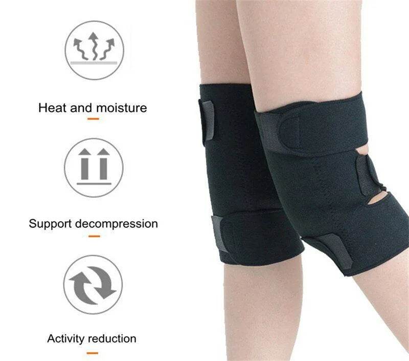 2 Pcs Health Care Magnetic Therapy Self Heating Knee Pads Professional Knee Support Protection Fitness - Al-Raheem Imports