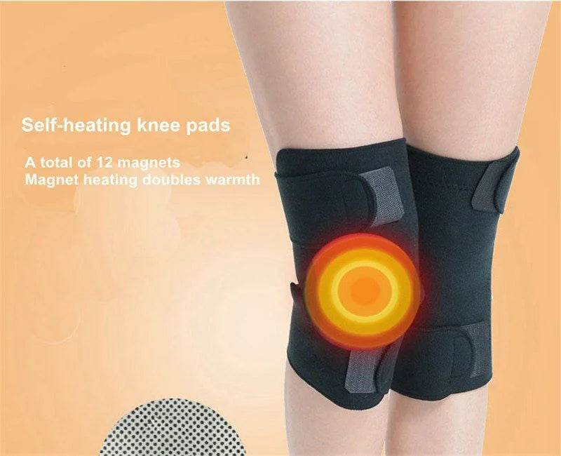 2 Pcs Health Care Magnetic Therapy Self Heating Knee Pads Professional Knee Support Protection Fitness - Al-Raheem Imports