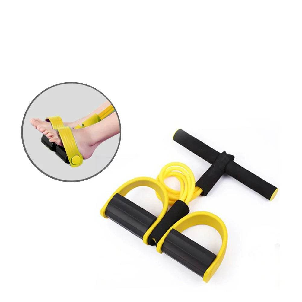 4 Tube Elastic Pull Rope Abdominal Ankle Pedal Home Gym Sport Training Fitness Equipment - Al-Raheem Imports