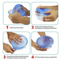 6 Pcs/Set Silicone Food Wrap Caps Cookware Lids Stretchable Fresh Covers - Al-Raheem Imports