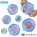 6 Pcs/Set Silicone Food Wrap Caps Cookware Lids Stretchable Fresh Covers - Al-Raheem Imports